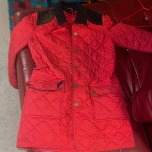 Red lumber Ralph Lauren  lumber jack quilted jacket for girls size 12-14